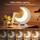 thumbnail image 3 of Lámpara de ambiente en forma de luna Advancent con Altavoz Bluetooth despertador ABS Blanco, 3 of 6