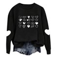 thumbnail image 5 of Valentines Day Long Sleeve Shirts for Women Cute Love Heart Print Graphic Crewneck Pullover Tops Holiday Outfits Sweatshirts, 5 of 9