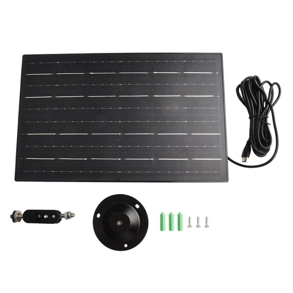 10W 5V Solar Charger for Outdoor Security Cameras with Type-C Interface
