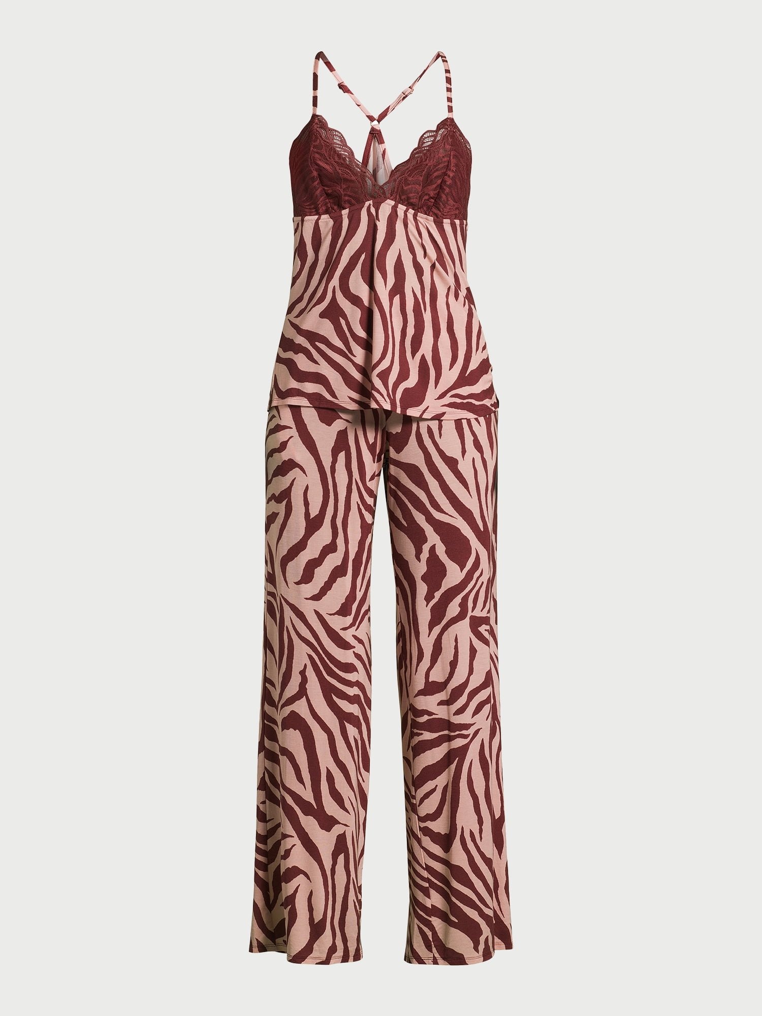 Sofia Intimates Women's and Plus Modal Cami and Pajama Pants Set, 2-Piece, Sizes XS-3X
