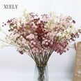 thumbnail image 2 of 62CM/pc 81 High Quality Small Flowers Autumn Color Feel Soft Rubber Gypsophila Dry Flower 6 Color PVC Bouquet Home Garden Decor, 2 of 10