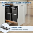 thumbnail image 5 of Pull Out Trash Can, 2 x 10 Gallon Under Cabinet Under Sink Dual Waste Recycling Bin with Soft Close Slides, Kitchen Laundry Storage Bin Fits 18"W x 24"D Cabinet, 5 of 6