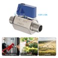 thumbnail image 4 of MasteelfCA 2pcs Ball Valves 1/4 Inch Shut Off Switch Stainless Steel Tubing Fitting Coupler, 4 of 8