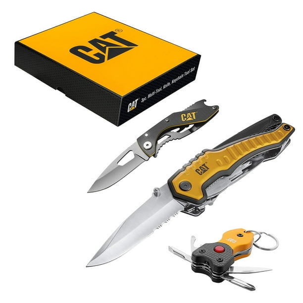 Cat 3 Piece MultiTool and Pocket Knife Gift Set Box 240125 Walmart