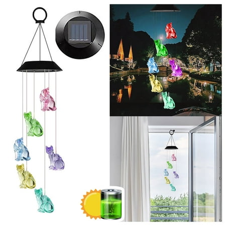

〖TOTO〗Home Decor Wind Chimes Lighting Outdoor Wind Lamp Chime Lamp Colorful Outdoor Garden Solar Decoration Home Decor