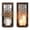Brown, variant on Sziqiqi Set of 2 Rustic Wood Wall Candle Holders with Mirror: White Farmhouse Decor for Indoor Use Window Grille Pattern Shelves for Fireplace Bathroom Hallway