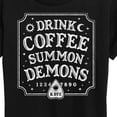 thumbnail image 3 of Instant Message - Drink Coffee Summon Demons - Women's Short Sleeve Graphic T-Shirt, 3 of 6