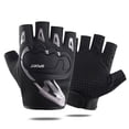 thumbnail image 1 of Guantes de motocicleta, deportes al aire libre, transpirables, antideslizantes, dedos largos, medio dedo, pantalla táctil, guantes protectores de conducción, 1 of 6