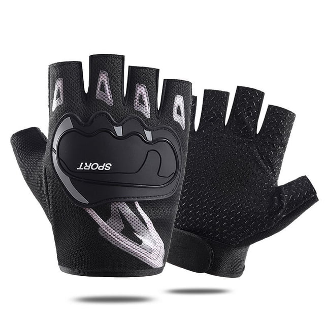 Guantes de motocicleta, deportes al aire libre, transpirables, antideslizantes, dedos largos, medio dedo, pantalla táctil, guantes protectores de conducción