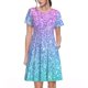 thumbnail image 1 of Fotbe Multicolor Glitter Vestido Largo de Moda para Mujer, Vestido Tipo Camiseta con Manga Corta y Estilo Casual a Rayas y Bloques de Color, 1 of 6