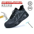 thumbnail image 3 of ywluxe Work Shoes for Men - Non-Slip, Shock-Absorbing (Cushion), Rotary Button, High Breathability, Anti-Impact, Puncture-Proof, Lightweight, Odor-Resistant, 3 of 10