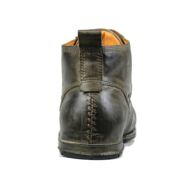 OSSTONE Moto Boots Chukka Boots for Men Fashion Lace-up