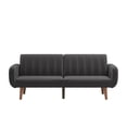 thumbnail image 4 of Weston Home Fosnavag Upholstered Convertible Futon Sofa Bed with USB, Dark Grey Linen, 4 of 7