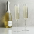 thumbnail image 5 of Viski Laurel Champagne Flutes for Home Bar, Wedding Gifts, 6.75 oz Set of 2, 5 of 6