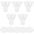 thumbnail image 3 of WORGEOUS 5 juegos de tazas de bebidas combinadas tazones de comida portátiles accesorio de bocadillos convenientes, 3 of 8