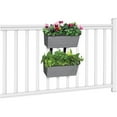 thumbnail image 1 of Garant Botanica Hanging Garden with Straps 8'' Height Grey with Self-Watering Tray (2 Count), 1 of 2