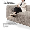 thumbnail image 5 of Furniture of America Pom Modern Faux Fur Modular Compressed Armless Chair, Black, 5 of 8