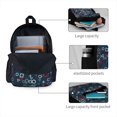 thumbnail image 4 of Zufioo Navy Blue Geometric Pattern Adult Backpack,Wear-resistant and Breathable Multi-pocket Backpack, Suitable for Travel, Business and Outdoor Activities, 4 of 9