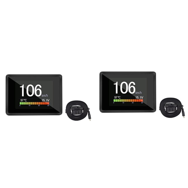 2X para Coche A203 OBD2, Ordenador de Una Bordo Ordenador Digital de Coche Pantalla de Viaje Indicador de Consumo de Combustible de Velocidad Escáner OBD2