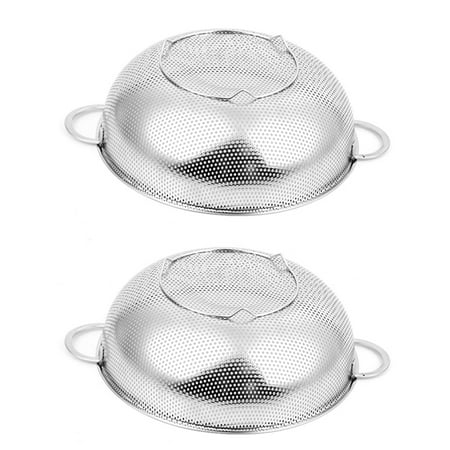 

2 Pcs Stainless Steel Colanders with Handle Colander Perforated Strainer for Kitchen Pasta/Vegetable/Rice/Fruit/Food-S & M