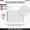 thumbnail image 6 of Rev-A-Shelf 50 QuartTrash Can Replacement Lid, 2 Pack, Black (Lid Only), 6 of 12