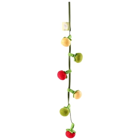 Interactive Fruit-Shaped Catnip Toy String Cat Teaser Squeaky String with Catnip Bell Small Persimmon and Tomato Teeth Cleaning Chew Interactive Cat Toys