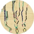 thumbnail image 1 of Ahgly Company Indoor Round Abstract Brown Gold Solid Area Rugs, 8' Round, 1 of 6