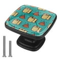 thumbnail image 1 of 4 Pcs Cabinet Handle Drawer Pulls Cute Poop Funny Knobs with Screws Square Furniture Office Cabinet Knob Decoration, 1 of 7