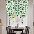 thumbnail image 3 of St Patricks Day Balloon Curtains for Windows, Bedroom Curtains 54 Inch Length, Farmhouse Vintage Green Shamrock Tie Up Curtains Panels Thermal Insulated Bathroom Curtains Window 42"x54", 3 of 8