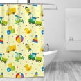 thumbnail image 3 of DouZhe Cartoon Toys Yellow Pattern Shower Curtain, Waterproof Bath Curtains for Bathroom Decorations, 72 x 72 inches, 3 of 7