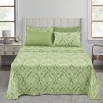 thumbnail image 1 of Lux Decor Collection 16 Inches Deep Pocket Bedding Sheets & Pillowcases (Queen, Paisley Sage), 1 of 5