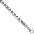 thumbnail image 3 of Platinum 3.5mm Curb Link Chain Necklace, 3 of 4