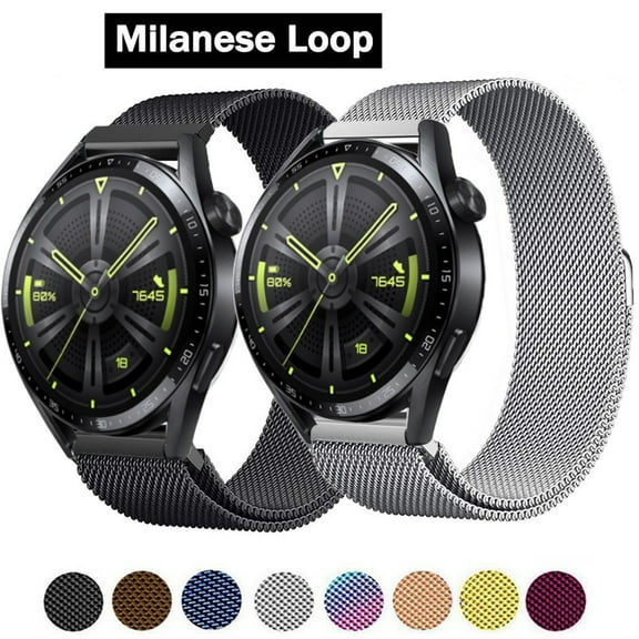 LEIXIUER Compatible with Samsung Galaxy Watch 4 40mm 44mm/Watch 4 Classic 46mm 42mm/Active 2/Watch 42mm/Watch 3 41mm/Active 40mm Bands, 20mm Stainless Steel Mesh Loop Womens Man Strap