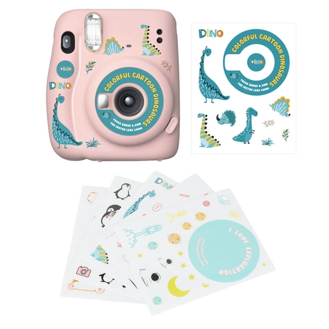 Autocollants Mignons Dessin Animé DIY pour Fuji Mini 11, 5 Motifs Différents, Forte Adhérence, Excellent Cadeau, Décoratif et Innovant, Champ d'Application : Étuis Protecteurs, Sacs pour Appareil Photo