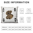 thumbnail image 5 of Club Q Playing Cards Pattern Bear Throw Pillow Square Cover, 5 of 5