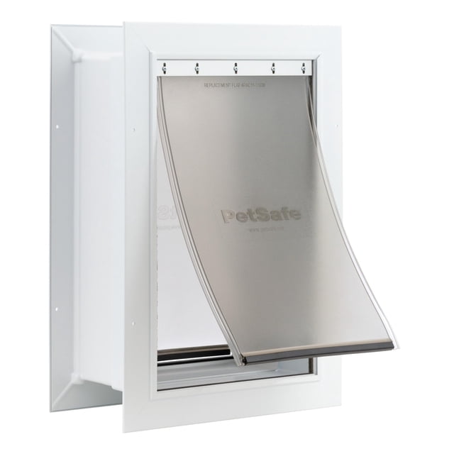 Puerta para mascotas PetSafe Never Oust, entrada a la pared, marco telescópico