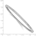 thumbnail image 2 of Sterling Silver Rhodium-plated 83 Stone CZ Bangle (Weight: 11.77 Grams, Length: Inches), 2 of 2