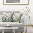 thumbnail image 3 of Blue Wildflower Pillow Covers 20 X 20 Inch Set of 2, Floral Farmhouse Outdoor Decorative Throw Pillow Covers Plant Outdoor Pillows for Couch Home Sofa Living Room, 3 of 6