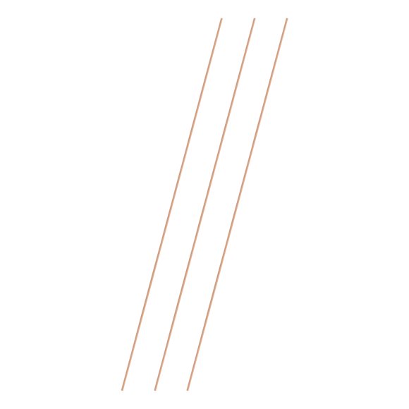Uxcell 3-Pack Barra Redonda de Cobre 1.5mm x 300mm T2 Cobre