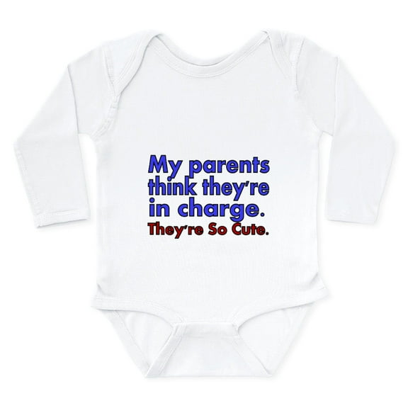 CafePress - My Parents Think Theyre In Charge Body Suit - Long Sleeve Cotton Baby Bodysuit