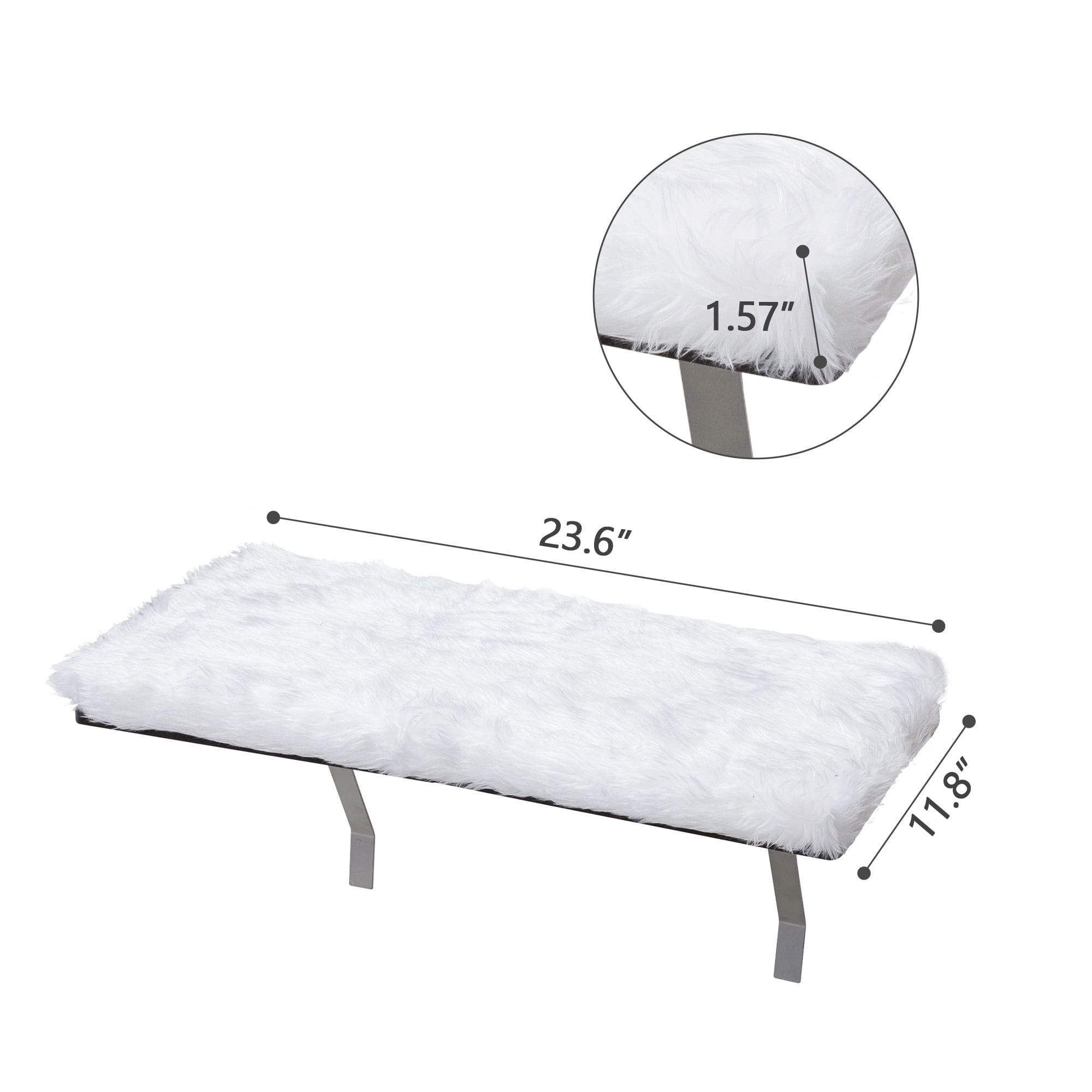 Coziwow Cat Perch Cat Hammock Window Seat, Padded Cat Wall Bed for Sunbathing, Napping Climbing, Max 44lbs, White