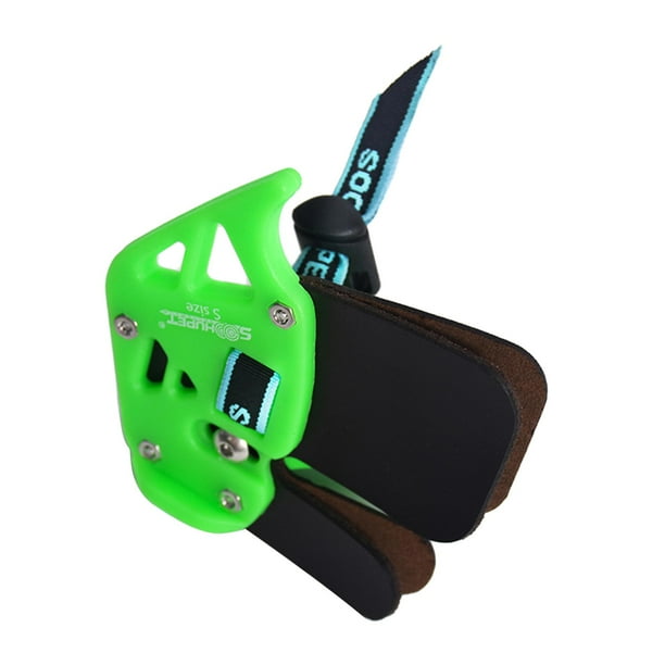 Protector de dedos para arco y mano derecha, accesorio para práctica de tiro Verde M