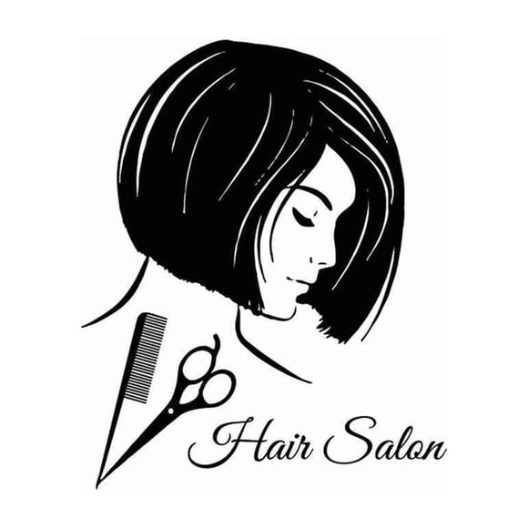Women Hair Salon Wall Sticker Living TV Background Wallpaper Room TV Background Kids Room Wallpaper PVC Removable Tattoo Decals