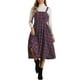 thumbnail image 2 of INSPIRE CHIC Vestido Midi Pinafore A-Line Sin Mangas de Cuadros Vintage para Mujeres S Rojo Oscuro, 2 of 5
