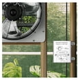 thumbnail image 7 of Gexandy 12 Inch Shutter Exhaust Fan,Window Fans with Adjustable Thermostat and Power Cord Kit, Providing Superior Ventilation for Windows, Attics, Kitchens, Greenhouses and Garages, 7 of 7