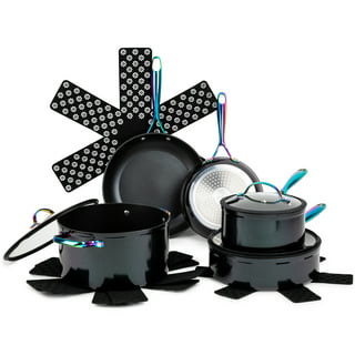 Neware EUROCOOK Jade Powder-coated Ceramic Non-Stick Cookware Set, 3-Piece  PFOA-Free Frying Pans