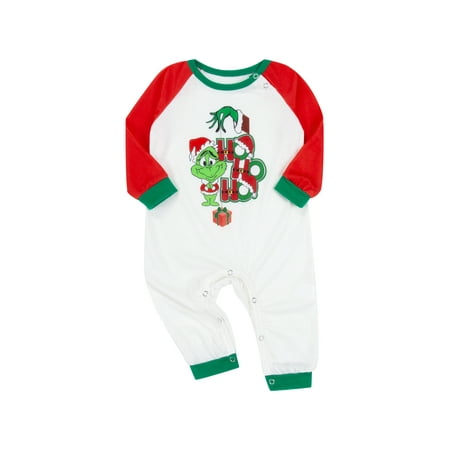 

MERSARIPHY Family Parent-child Pajamas Christmas Raglan Tops Trousers Set