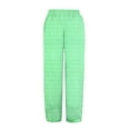 thumbnail image 5 of Women's Casual Pants Striped Linen Pants For Women Summer Casual Wide Leg Pants With Pockets Comfy Cropped Palazzo Pants,Green Women's Casual Pants XL, 5 of 5