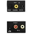 thumbnail image 4 of DAC Converter, Digital to Analog Audio Adapter RCA L/R 3.5mm Stereo Headphone Output with Optical Cable for Headphones 360 TV DVD Blue Ray Sky  TV, 4 of 5