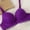 Purple, variant on Fatuov Women's Lace Wire Bra Solid Color Breathable T-Shirt Bra for Outdoor, Push Up Supportive Full Coverage Lightly Lined Bra 34B, Blue